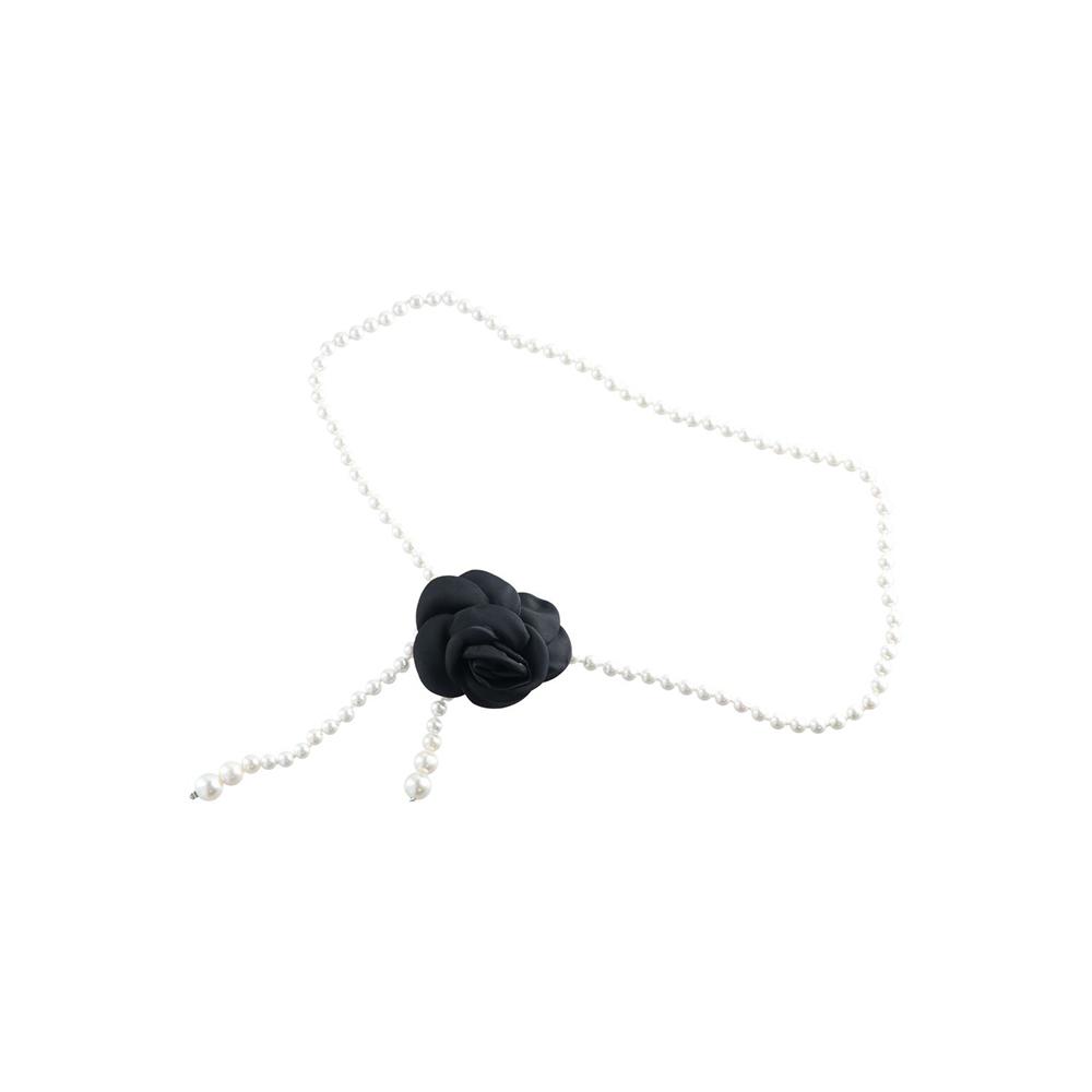 Pearl Body Chain All-match Women Waist Chain Punk Camellia Waist Chain  Girl