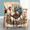 Rooster Personalized Name Blanket Throw Customizable Blanket Ultra-Soft Versatile for Chair Couch Living Room Sofa Four Seasons Multipurpose