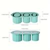 3-Pack BPA-Free Silicone Ice Cube Trays with Lids - Innovative Cylinder Mold for 20oz & 30oz Tumblers - Large Square Ice Makers