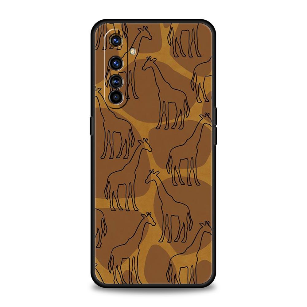 Giraffe Illustration Phone Case For Realme 12 11 10 9 8 5G 7 6 GT5 GT3 GT2 Pro C21 C11 C25 C35 For Realme GT Neo 2 3 3T 5 Cover