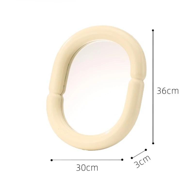 Akrylové zrcadlo na make-up Nástěnná zrcadla do šatny Estetické mini oválné zrcadlo do ložnice Moderní domácí luxusní dekorace pro krásu