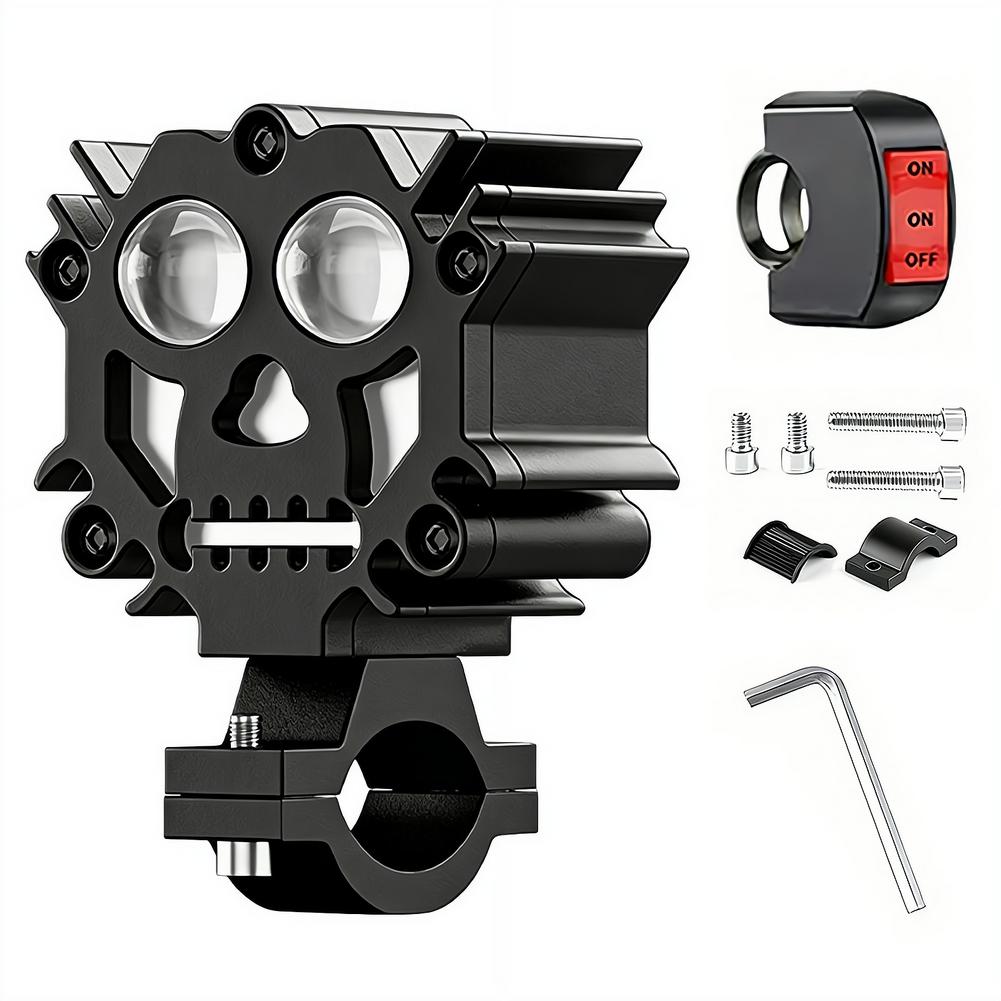 Motorcycle Ultra Bright LED Front Headlight External Modification 12v 60 Strong Light Lens Paving Spotlight Universal