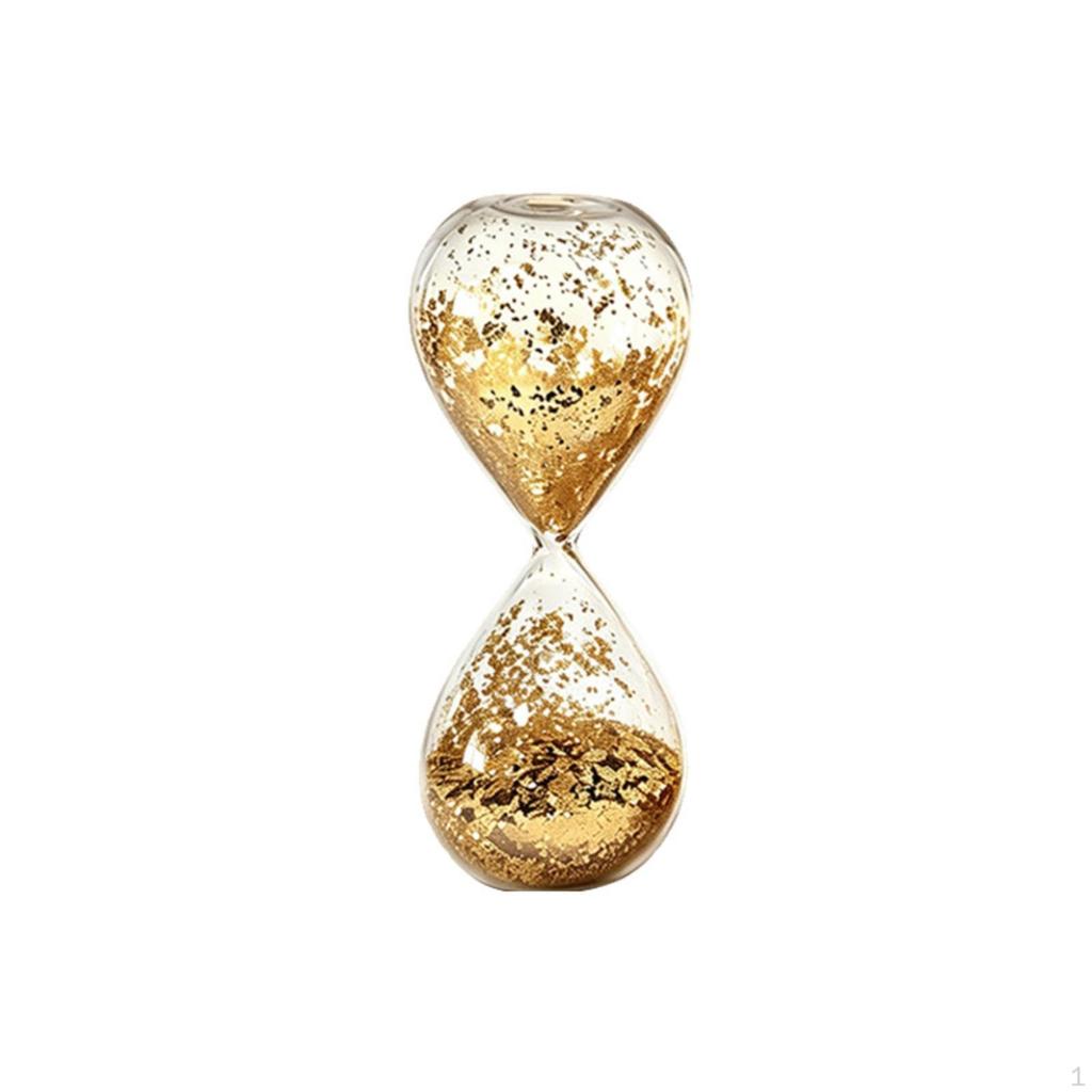 Hourglass with Glitter Sparkling Decorative Elegant Tabletop Embellishment for Home