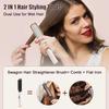 Electric Hot Comb Ceramic Beard Straightening Styler Flat Iron Hair Straightener Brush Negative Ion Anti-Scalding Styling Tool