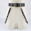 Punk Women Waist Belt Hip Hop Skirt Belt Personality PU Leather Belt  Suit Decoration