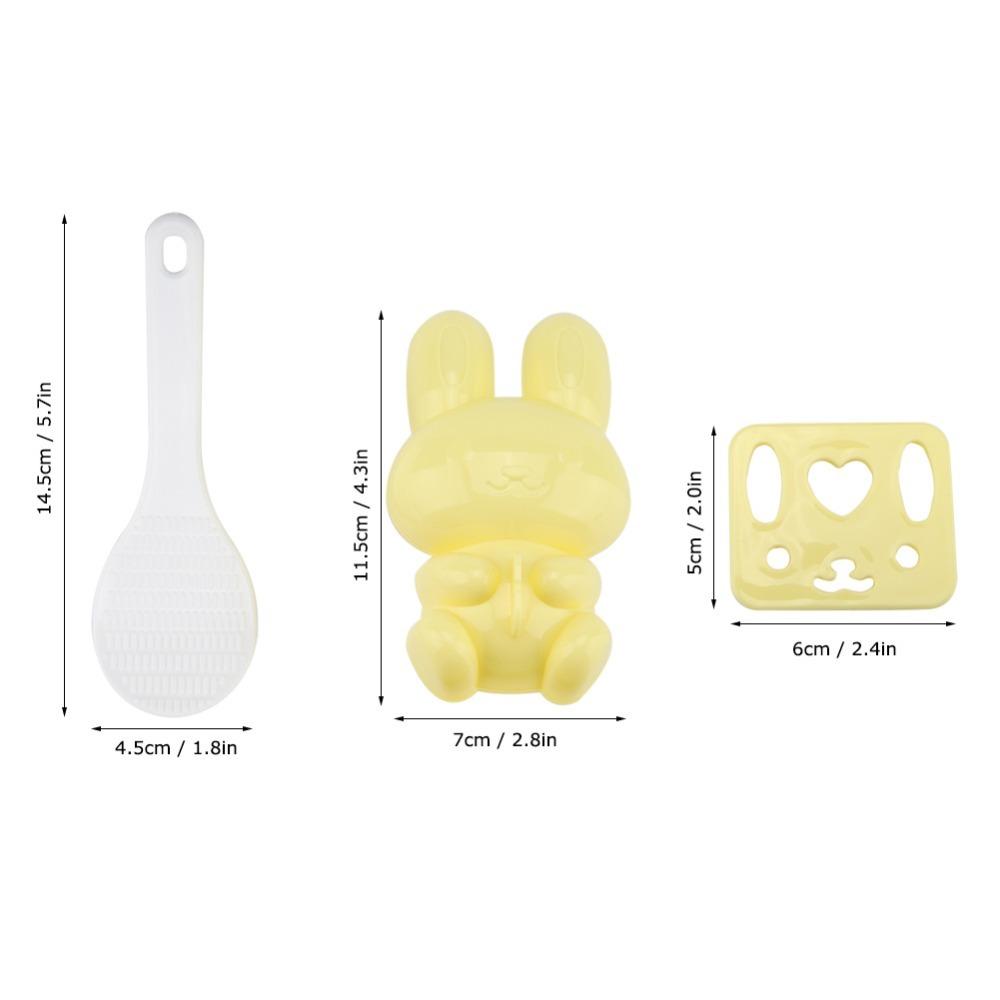 Yellow Rice Ball Mold Food Grade PP Sushi Making Tool New Onigiri Shaper Home Kitchen
