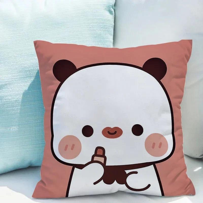 Povlak na polštář Bubu Dudu 45x45cm roztomilý kreslený medvěd povlak na polštář obývací pokoj pohovka potah na polštář ložnice domácí dekorace dětský dárek