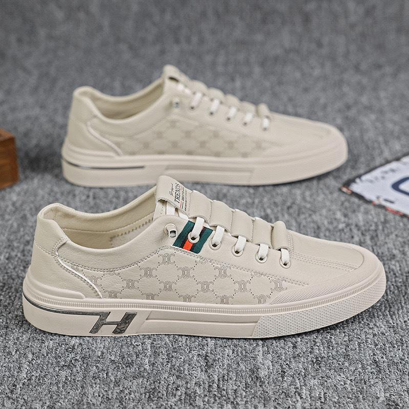 Fashion Men's Sneakers 2024 New Breathable White Shoes Korean Version Trendy Flat Bottomed Casual Comfort Anti Slip Skateboard Shoes