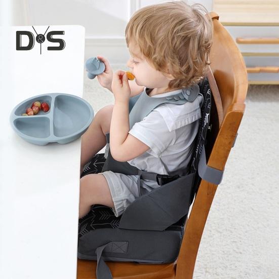Fotelik dla malucha, oddychający, kuchenny fotel z oparciem, regulowanymi paskami i poduszką, przenośny stół jadalny, podwyższone siedzisko dla rodziny