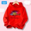 Lolocee Boys' & Girls' Halloween Hoodie, Kawaii Pumpkin with Witch Hat & Bats Print Sweashirt, Casual Kids' Hooded Top WSJSB1