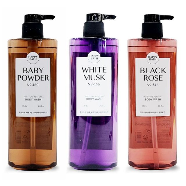 Mildly acidic QIJKODOH perfume body wash, body cleanser, and body shampoo 760g Black Rose
