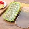 37 Cavity Honeycomb Ice Tray BPA-Free Slow-Melt Reusable Small Ice Mold with Lid Easy Release Silicone Ice Cube Maker for Freezer