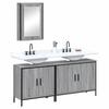 VidaXL Ensemble De Meubles De Salle De Bain 3 Pcs Sonoma Grey, Bathroom Cabinet, Bath Cabinet, Vanity Unit of 3214793