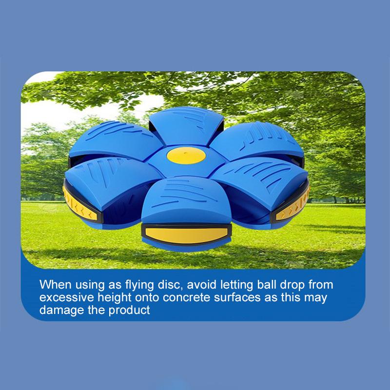 Portable Interactive Flying Saucer Ball Stomp Ufo Magic Balls, Flyer Transforming Glowing Jump Ball, Kids Bouncy Stomp Ball