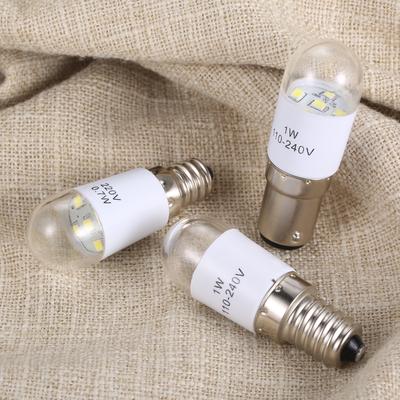 BA15D/E14/E12 Universalschraub-Nähmaschinen-LED-Glühbirne Licht Beleuchten 1W 0,7W Nählampe für Haushaltsnähmaschine 220V 1 Stück