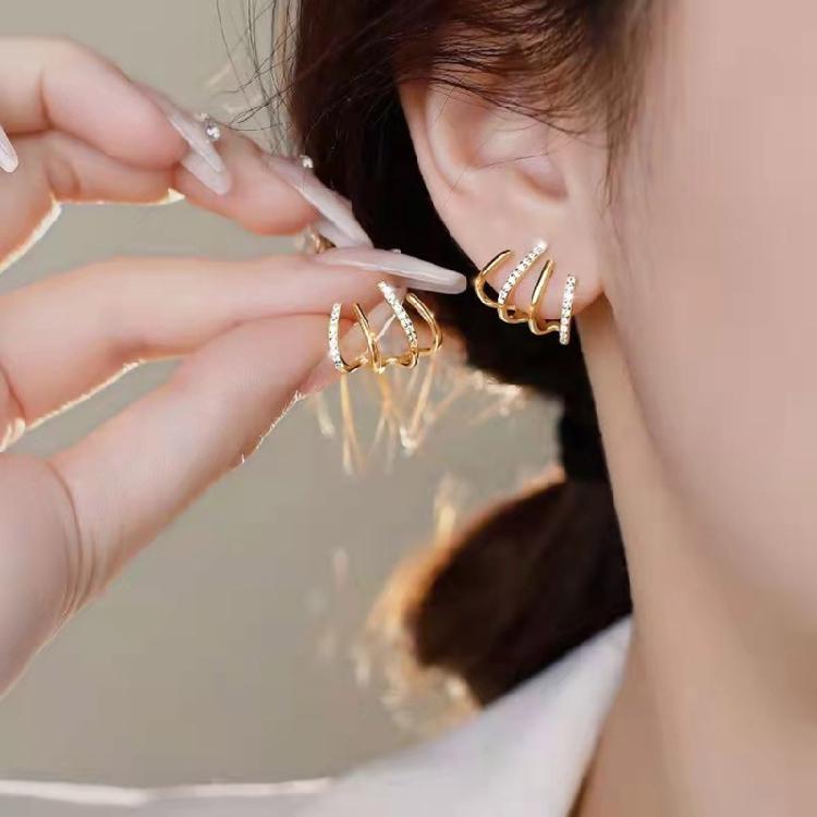 Ear Cuffs Stud Earrings Minimalist Ear Wrap Piercing Earrings for Girls Teen