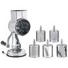 Silver Vegetable Slicer Stainless Steel Cheese Shredder Sturdy Rotary Grater  Potato Carrot Cutting