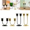 Metal Candle Holder 2 Arm U Shaped Elegant Home Party Candlestick Holder for Party Festival Tabletop Banquet Home Decoration