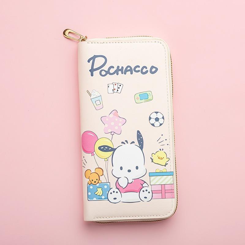New Fashion Long Wallet Zipper Printing Student Cartoon Zero Card Bag Clutch Bag Waterproof Design Card