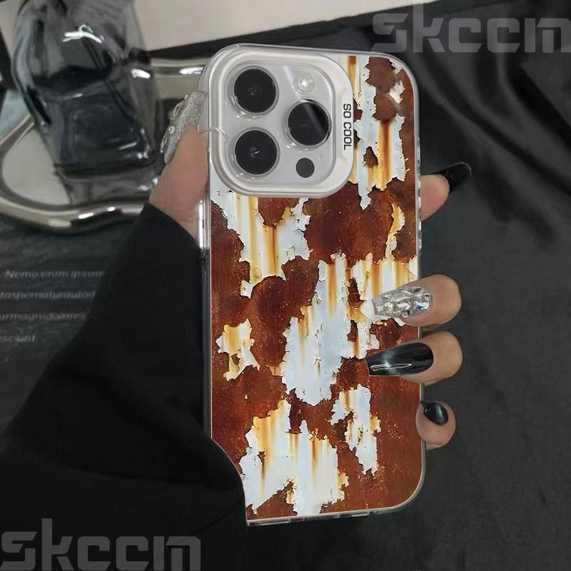 Vintage Industrial Style Rusty Pattern Phone Case For iPhone 17 16 Pro Max 11 12 13 14 15 Plus X XR XS 16E Shockproof Cover