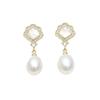 Real Natural Freshwater White Pearl Earrings Woman,Cute 925 Silver Pearl Earring Dangle Wife Girl Gift Pink Black