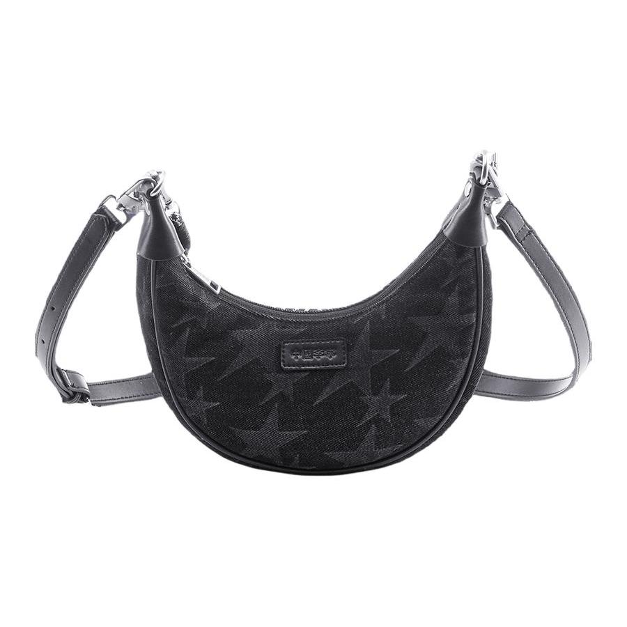 

New LiNing Cotton Shoulder Bag, Crossbody Bag Regular Women s Black ABDU056-1 20.1*5.6*10.9CM