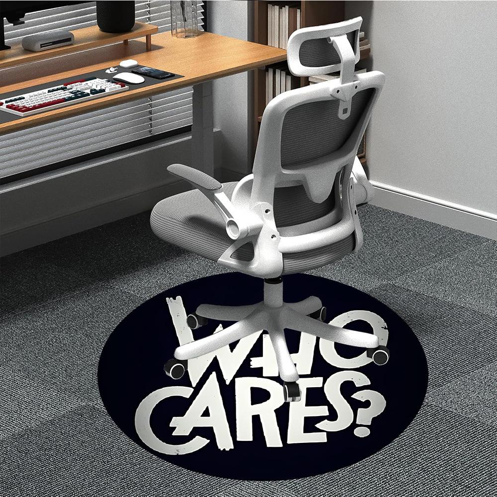 

1pc Who cares Chair Carpet for Office, Soft Flannel Throw Mat, Perfect for Office, Holiday Party Decoration Choice yy260320113 80cm by 80cm