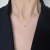 Ultra-Fine Diamond Zircon Clavicle Chain: Titanium Steel Snake Bone Necklace