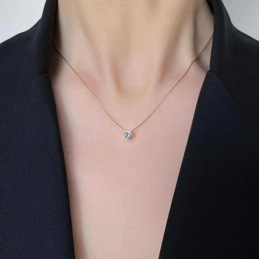 Ultra-Fine Diamond Zircon Clavicle Chain: Titanium Steel Snake Bone Necklace