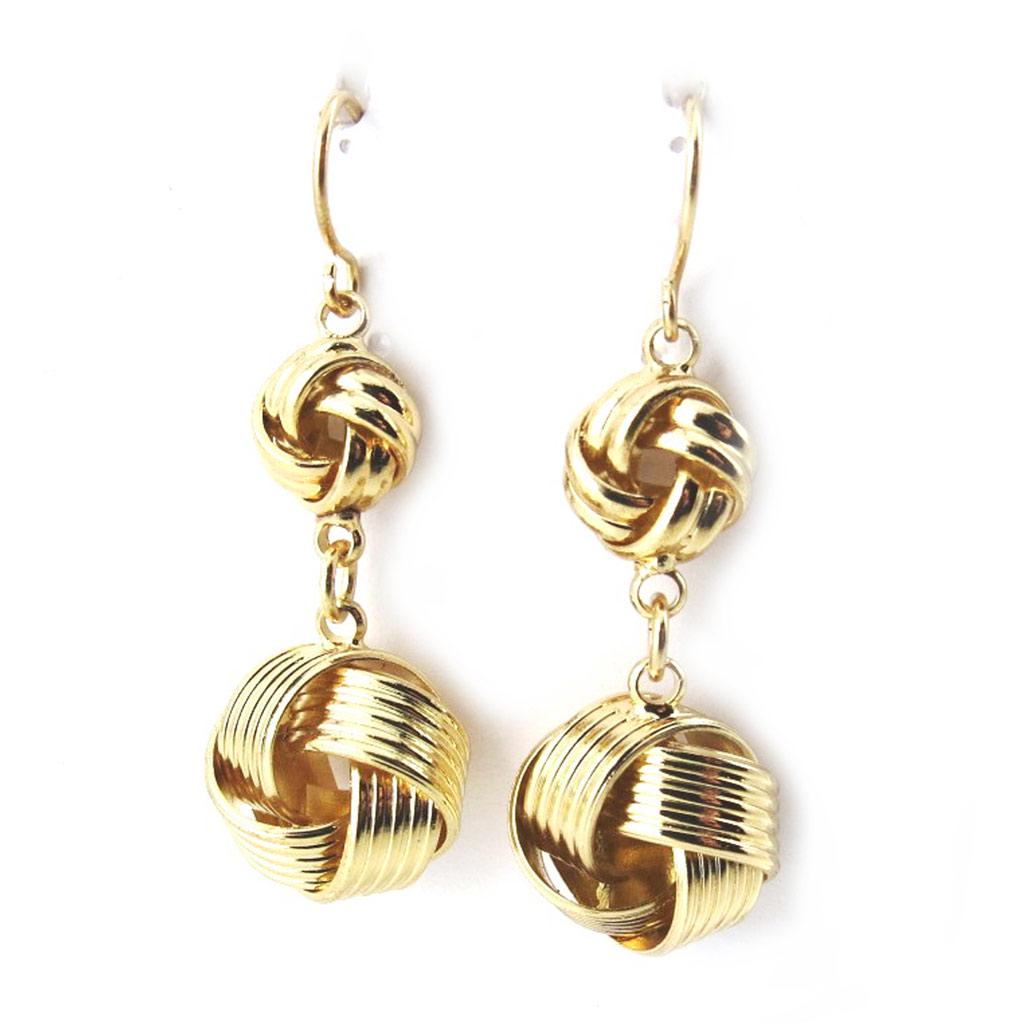 Les Trésors De Lily [N1589] - Boucles Créateur 'Chorégraphie' doré (géométriques)