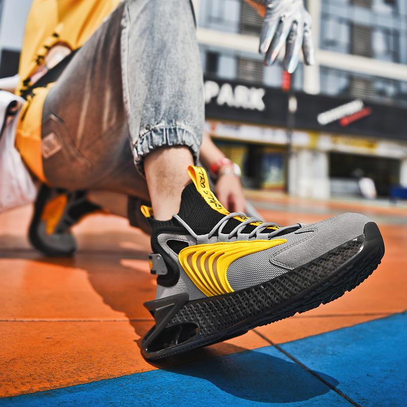 22 new mesh breathable casual shoes running shoes large size thick sole medium and high top sports shoes