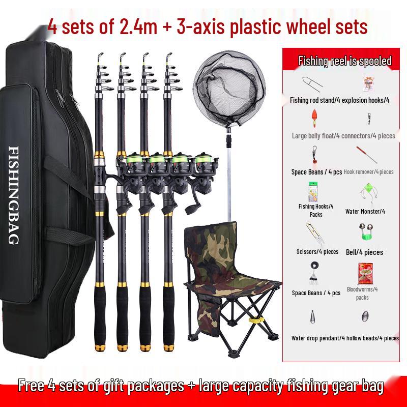 Meeresruten-Kombination: Kaufe eins, erhalte drei Angelruten & Ausrüstung für weite Würfe