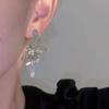 Purple Zircon Silver Color Hollow Butterfly Tassel Earrings For Women Fashionable Daily Accessory Party  Birthday Gifts