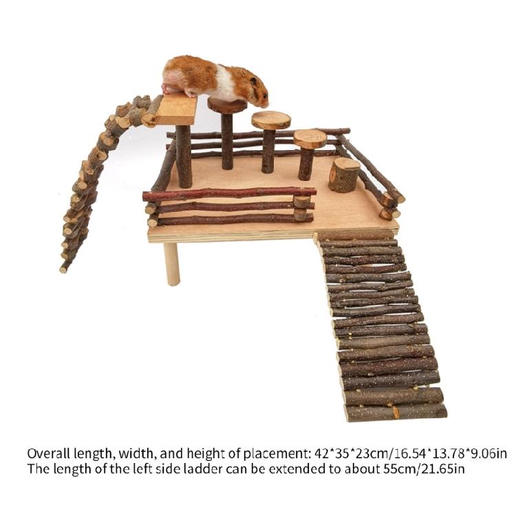 Hamster Platform Cage Ladder Toy Small Animals Climbing Jumping Boredom Pet Toy
