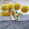 Nuovi Anelli Romantici Delicati Per Donna Cristallo Verde Zirconia Cubica Colore Oro Matrimonio Fidanzamento Anello da Donna Gioielli di Moda