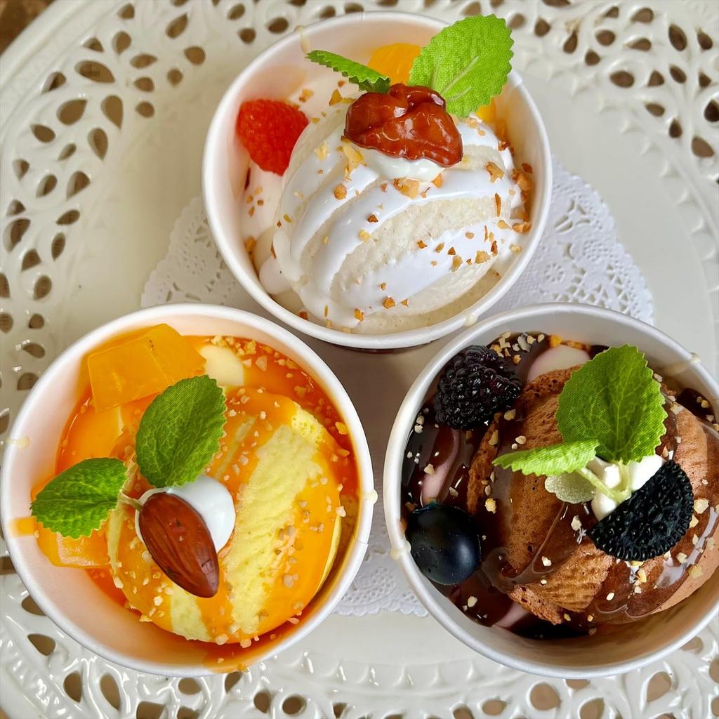 Taza Helado Juego de Refrigerador de Comida Interior 834417 Q-FLA Imanes, 6, Chocolate, Naranja, Vainilla, Decoración, Muestras, Postres, Dulces, Imanes,