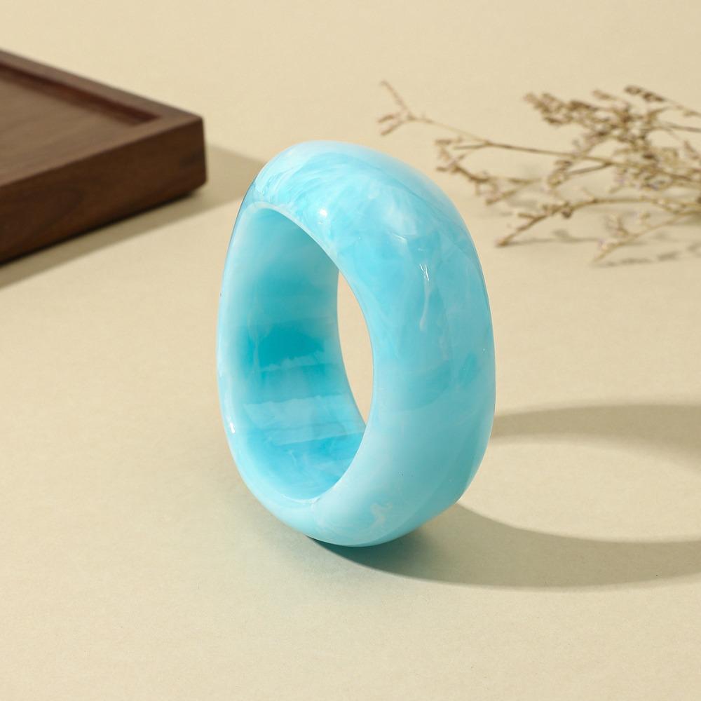 Minority Design Irregular Wide Bracelet Dopamine Geometric Hand Ring Simple Acrylic Bangle  Women
