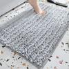 Chenille Long Pile Bathroom Mat - Water Absorbent & Anti-Slip Foot Pad for Home Use
