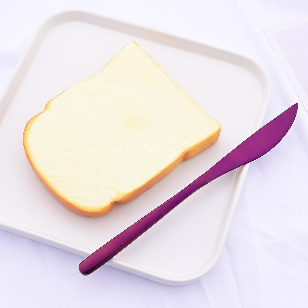 6 PCS Stainless Steel Rainbow Steak Knife Sharp Table Knives Set Restaurant Cutlery Dinner Knife Black Dinnerware Set