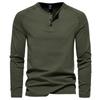Men Solid Color Long Sleeve Casual Basic Bottoming T Shirt For Daily Wear