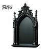 Creative Display Stand Gothic Wall Shelf, Vintage Floating Shelf for Bedroom And Living Room, Matte Black Decorative Wall-Mounted Rack with Exquisite