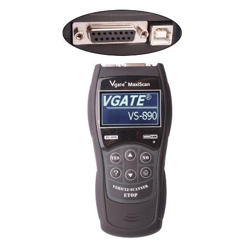 USM STORE [Original] Vgate Maxiscan VS890 OBD2 Diagnostic Tool for Car Management, Easy Installation, Detailed Vehicle Status Diagnosis, VS890