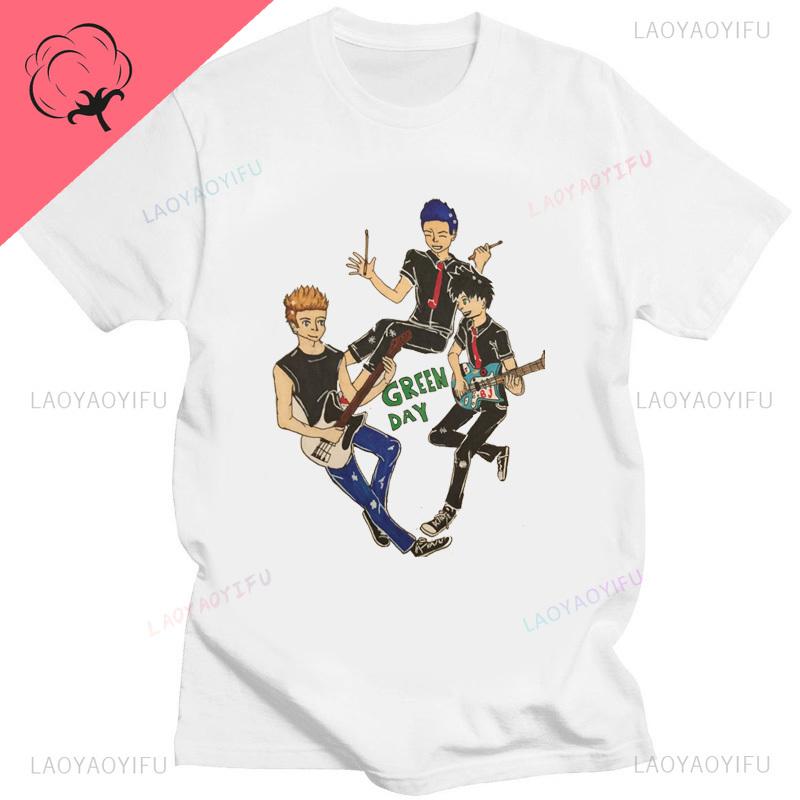 Green Day American Idiot Albuum Cover Tshirts Unisex Women Oversized Tshirts Novelty Funny Streetwear Summer Comfortable Tee