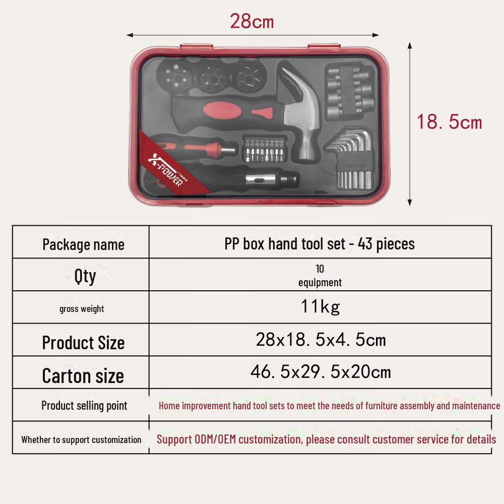 Multifunctional Household Tool Set: Complete Manual Hardware Kit for Electricians.