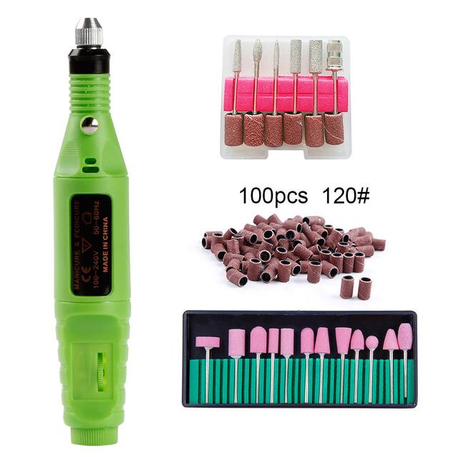 Electric Nail Drill Bits Set Milling Machine Manicure Pedicure Nail File Sanding Bands Gel Remover