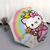 1pc Hello Kitty,Princess Automatic Umbrella-Foldable, Durable 8-Bone Design, Compact and Stylish, Great for Camping, Halloween, Christmas, M