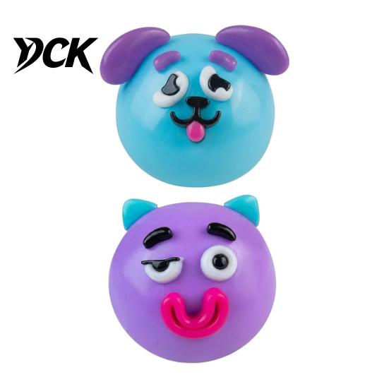 Portable Stress Reliever 1/2/5Pcs Dog Face Squeeze Toy, Moldable Slow Rise Cartoon Expression Relief Toy Ball, Relaxing Anxiety Relieving Fidget