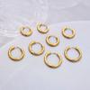 Europe and the United States Hot-selling Fashion Hammer Pattern Stainless Steel Ear Buckle Earrings Personalized Fashion Geometric Trend Earrings