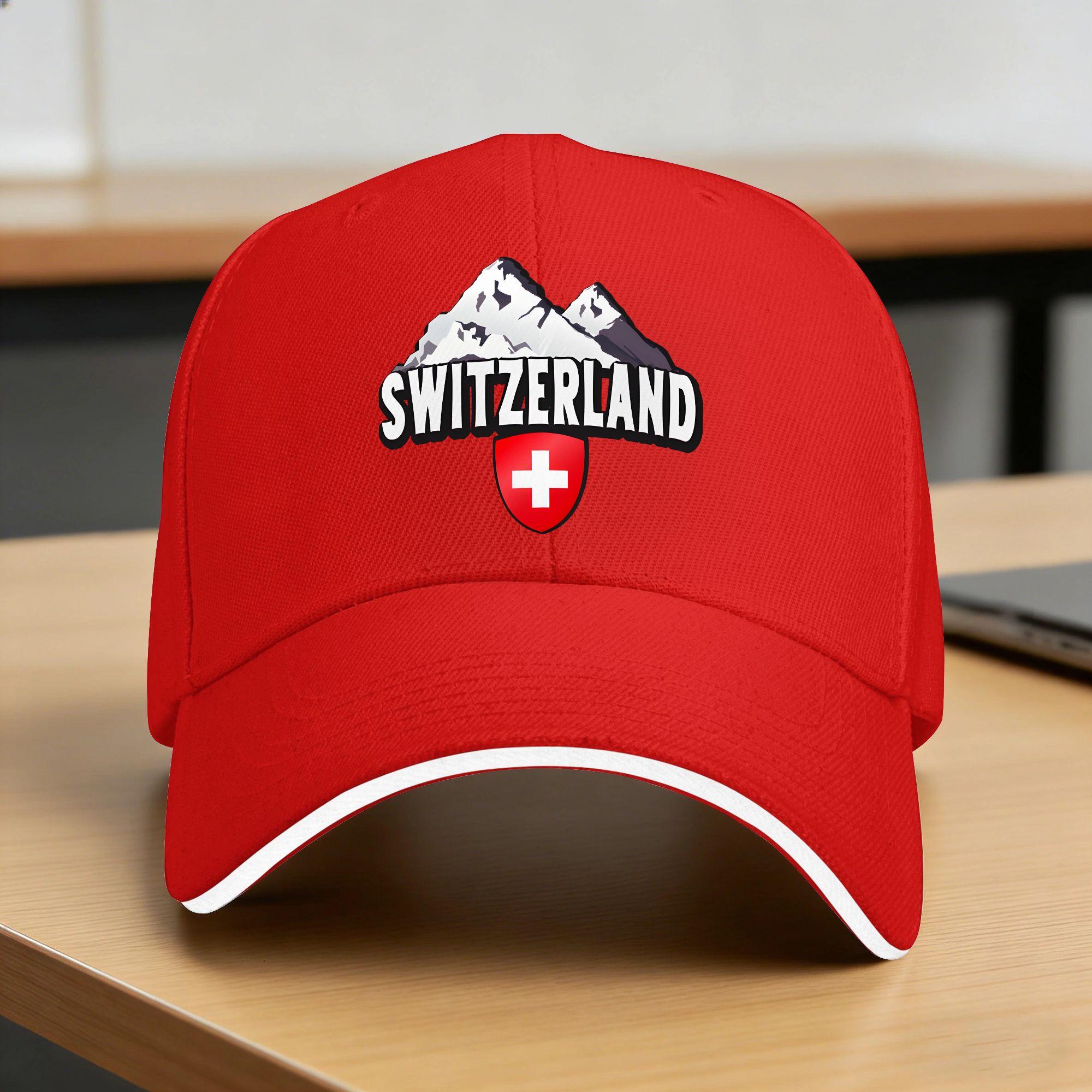 Switzerland Home Mountains Swiss Baseball Cap Street Style Women Unisex Trucker Hat Sun Visor Hunting Camping Baseball Caps One Size