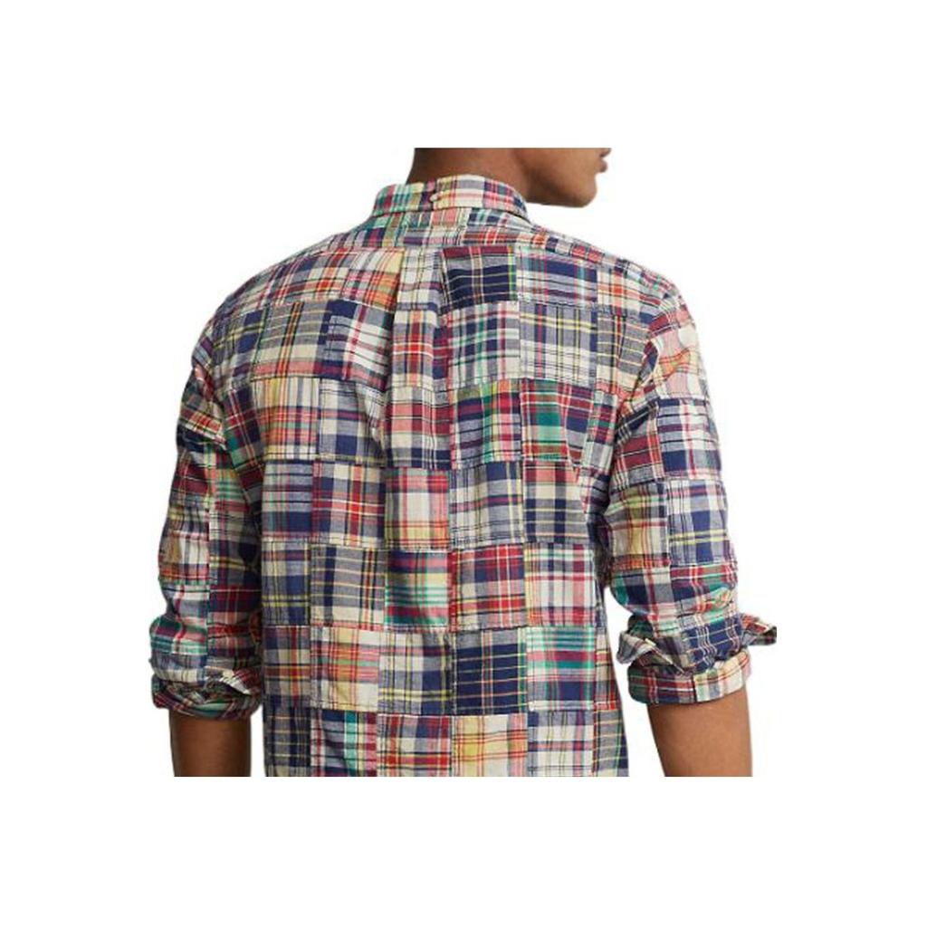 Polo Ralph Lauren SS23 Patchwork Rutete Enkeltspent Langermet Skjorte Herre skjorter Flerfarget MNPOWOV16822799-999